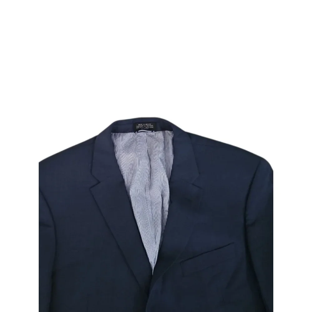 Tommy Hilfiger 100% Wool Sport Coat Blazer Men 42S Navy Business Classic